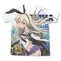 Shimakaze Full Graphic T-Shirt Anime ver. (White)