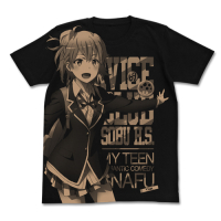 Yuigahama Yui All Print T-Shirt (Black)