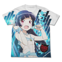Kuroneko Starlight Full Graphic T-Shirt (White)