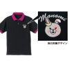 Monomi Embroidery Polo T-Shirt (BlackxTropicalPink)