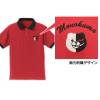 Monokuma Face Embroidery Polo T-Shirt (RedxBlack)