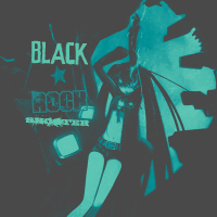Black Rock Shooter Chained T-Shirt (Charcoal)