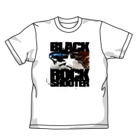 Black Rock Shooter Flying T-Shirt (White)
