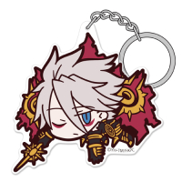 Red Lancer Acrylic Pinched Keychain