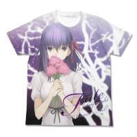 Matou Sakura Full Graphic T-Shirt (White)