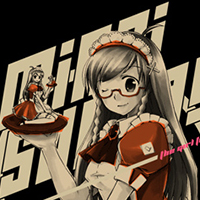 Maid Mirai-chan T-Shirt (Black)