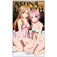 Asuna and Lisbeth Big Towel