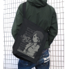 Okita Sawa Shoulder Tote Bag (Black)