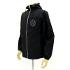 Louise Hooded Windbreaker Black x White