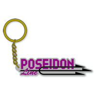 Poseidon Line Rubber Key Ring 