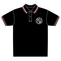 Kibogamine Gakuen Polo-shirt (Black/Red/White)