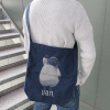 Machiko-yan Shoulder Tote Bag (Navy)