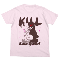 Monokuma Kill each other! T-shirt (Light Pink)