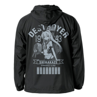 Shimakaze Hooded Windbreaker (Black x White)