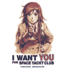 Hakuoh Academy Space Yacht Club Poster T-Shirt (White)
