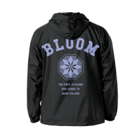 Bloom Hooded Windbreaker (Black x White)
