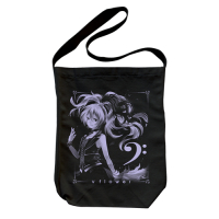 v flower Shoulder Tote Bag (Black)