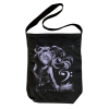 v flower Shoulder Tote Bag (Black)