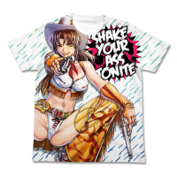 Cowgirl Revy Full Graphic T-Shirt (White)