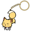 Kokkuri-san Kitsune Mode Pinched Keychain