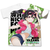 Picnic Girl Yazawa Nico Full Graphic T-Shirt (White)