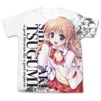 Shirasaki Tsugumi Full Graphic T-Shirt (White)